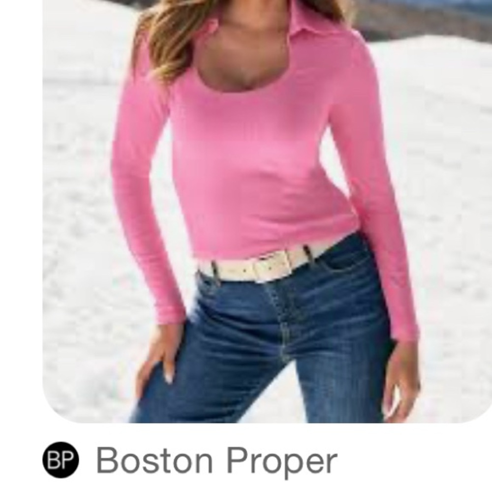 Free gift with any purchase or trade. Boston Proper Bubblegum Pink Top
